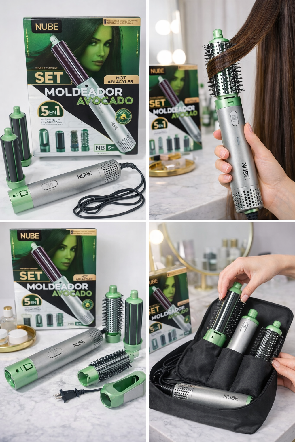 SECADOR CEPILLO ELECTR 5+1 AGUACATE NUBE
